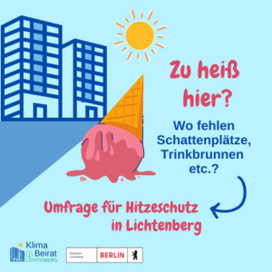 Zu heiß hier? Umfrage für Hitzeschutz in Lichtenberg